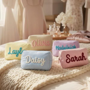 Seersucker Cosmetic Bag